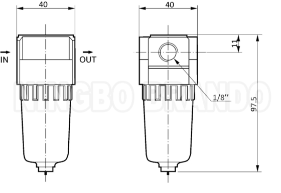 SMC Type 1/8'' AF2000-01 1/4'' AF2000-02 Pneumatic Air Filter