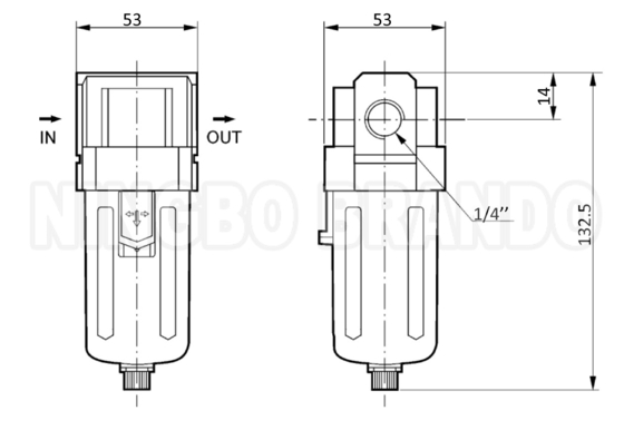 SMC Type AF3000-02 AF3000-03 Pneumatic Air Filter For FRL Combination