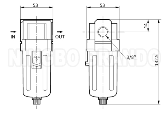 SMC Type AF3000-02 AF3000-03 Pneumatic Air Filter For FRL Combination