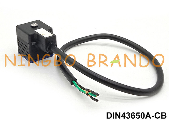 DIN43650A IP67 Molded Cable Solenoid Valve Connector Without LED