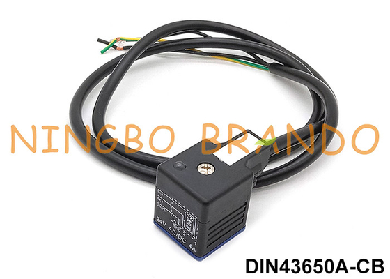 DIN 43650 From A IP67 Solenoid Valve Connectors with Molded Cable