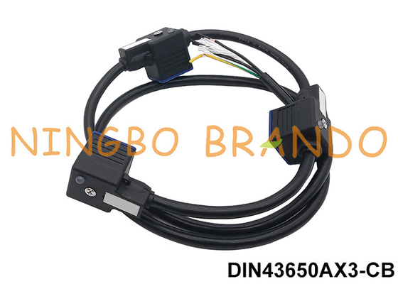 Triple Head DIN43650A Solenoid Valve Connector With Molded Cable