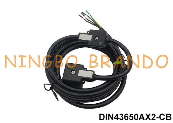 Dual Head DIN43650A Solenoid Valve Connector With Molded Cable