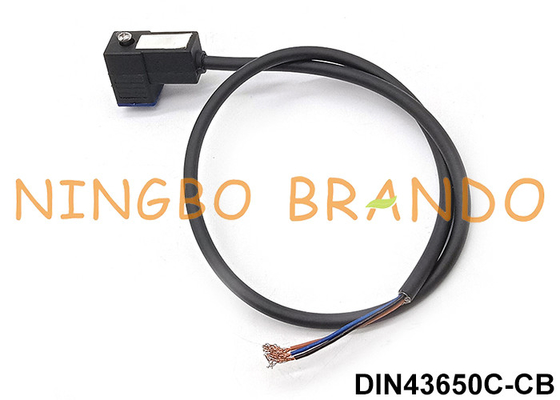 DIN43650C IP67 Waterproof DIN Valve Connectors With Molded Cable