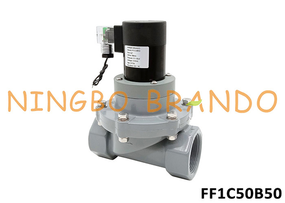 2'' CPVC Anti Corrosive Solenoid Valve For Chemicals Acid Alkali 24V 220V