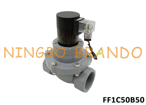2'' CPVC Anti Corrosive Solenoid Valve For Chemicals Acid Alkali 24V 220V