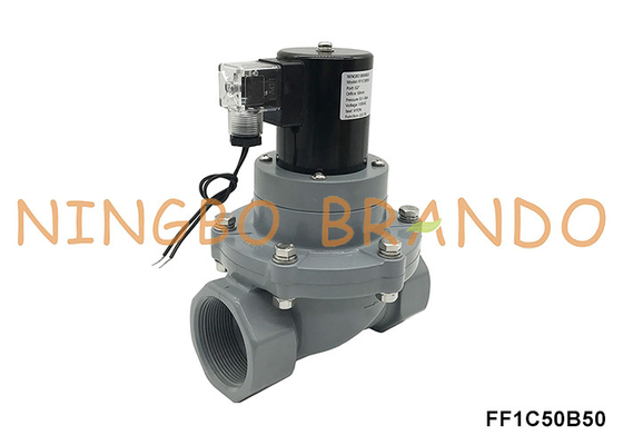 2'' DN50 Anti Corrosion Resistant CPVC Solenoid Valve For Chemical Acid 24V 220V