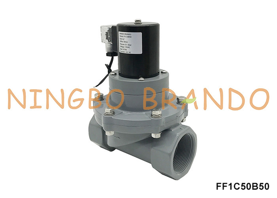 2'' DN50 Anti Corrosion Resistant CPVC Solenoid Valve For Chemical Acid 24V 220V