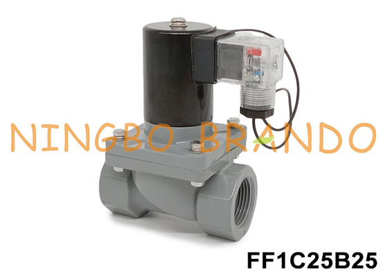 1'' DN25 Anti Corrosive Solenoid Valve With CPVC Body 24V 110V 220V