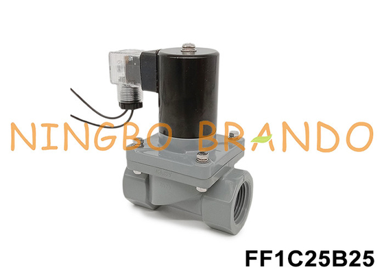 1'' DN25 Anti Corrosive Solenoid Valve With CPVC Body 24V 110V 220V