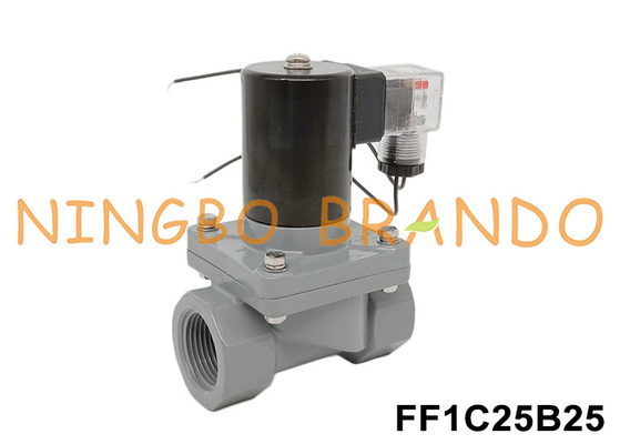 1'' DN25 Anti Corrosive Solenoid Valve With CPVC Body 24V 110V 220V