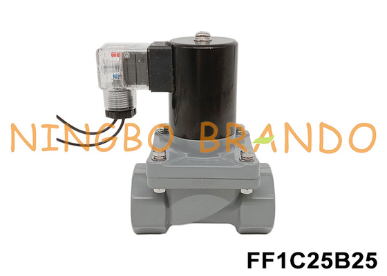 1'' DN25 Anti Corrosive Solenoid Valve With CPVC Body 24V 110V 220V