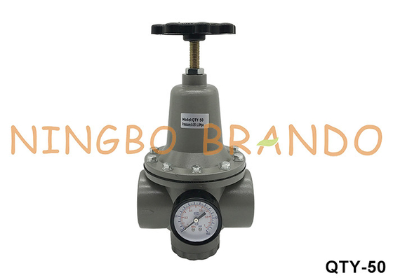 QTY-50 2'' 1 MPa Pneumatic Air Regulator Pressure Reducing Valve With Gauge