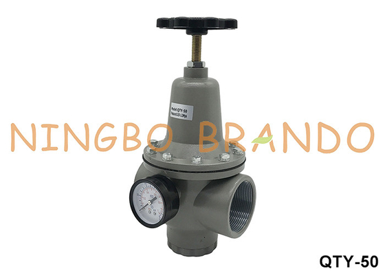 QTY-50 2'' 1 MPa Pneumatic Air Regulator Pressure Reducing Valve With Gauge