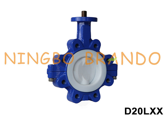 DN40 To DN600 Headless Lug Type Butterfly Valve With PTFE Lined