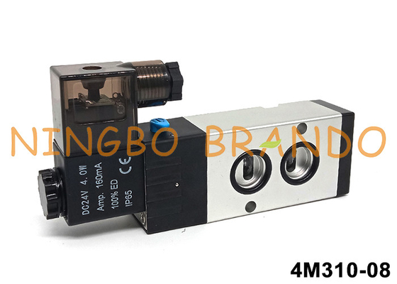 Airtac Type 4M310-08 Namur Pilot Solenoid Valve 5/2 Way 24V 220V