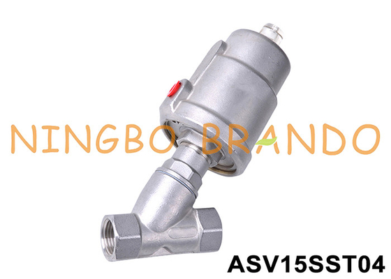 DN15 Stainless Steel Head Air Actuated Angle Seat Valve