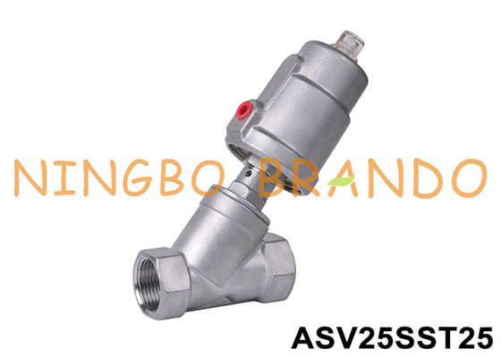 1'' Threaded DN25 Stainless Steel Y Type Angle Seat Valve PN16