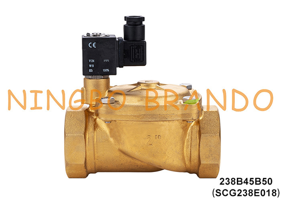 SCG238E018 2'' ASCO Type Brass Solenoid Valve 2 Way NC 220V 110V 24V