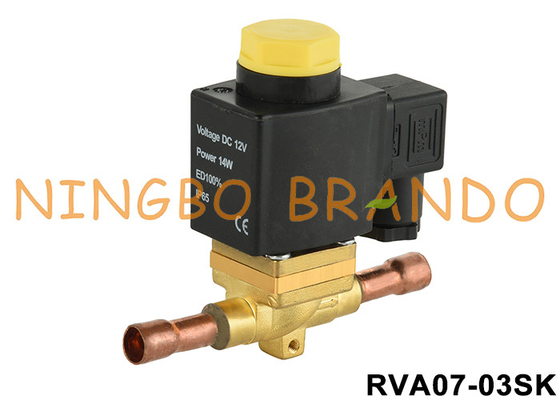 2 Way 3/8'' Solder Normally Open Refrigeration Solenoid Valve 12V 24V 110V 220V
