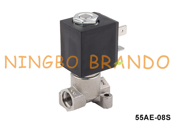 2 Way Stainless Steel Coffee Machine Solenoid Valve 1/8'' 24VDC 110VAC 220VAC