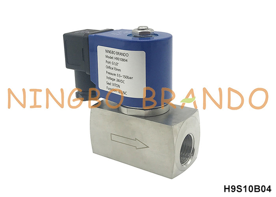 150 bar 1/2'' High Pressure Solenoid Valve For Water Air Gas 24V 110V 220V