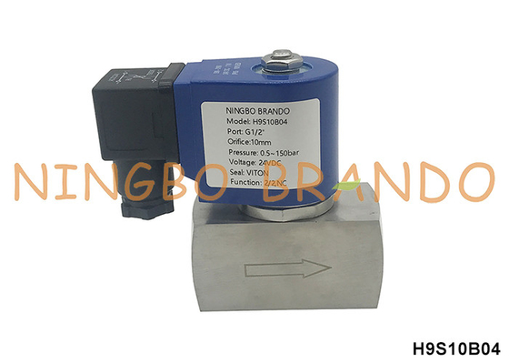 150 bar 1/2'' High Pressure Solenoid Valve For Water Air Gas 24V 110V 220V