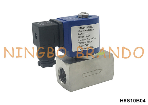150 bar 1/2'' High Pressure Solenoid Valve For Water Air Gas 24V 110V 220V