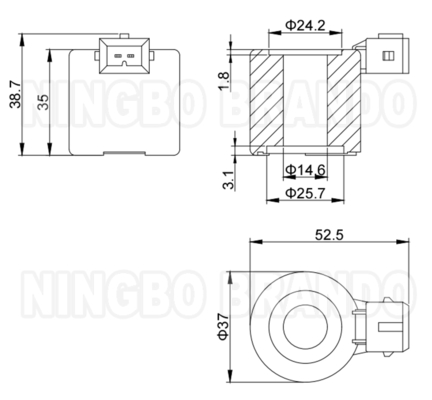 12VDC 16W Solenoid Coil For BRC CNG Reducer LPG Multivalve