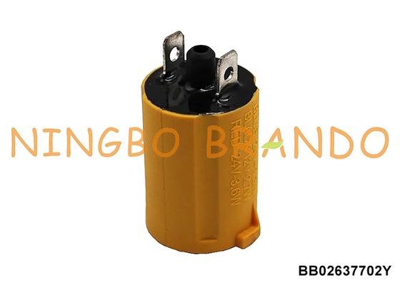 85277280 Yellow Solenoid Coil For DELAVAL Milking Pulsator Parts 24V 2.7W