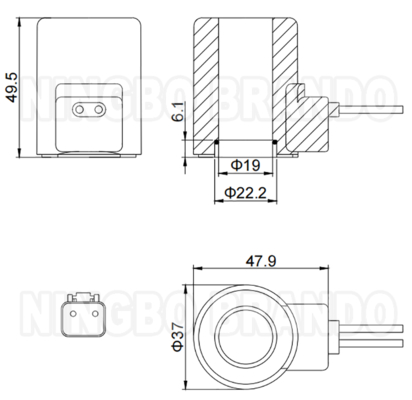 12V 24V Pilot Safety Lock Valve Coil For XE60/75/80/135/150/200/215/230 Excavator