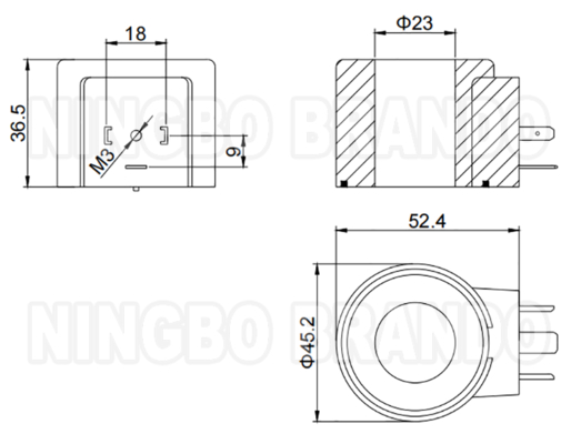 24VDC 26W Hydraulic Solenoid Valve Coil For Foton Lovol FR60 Excavator