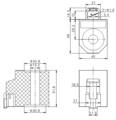 XKBL-00004 Hydraulic Coil For 300715-00038 Doosan Infracore Excavator 12V 24V