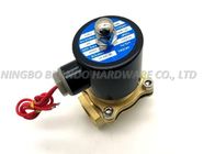 Flying Leads Solenoid Fluid Control Valve 2 Position 3/4 Inch Pipe Size Brass Body