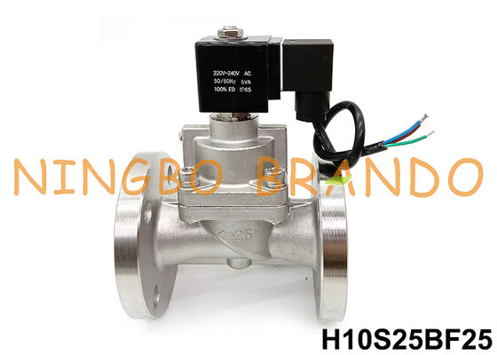 100 bar 1'' Flange Stainless Steel High Pressure Solenoid Valve 24V 220V