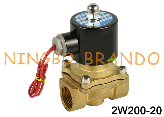 2W200-20 3/4'' Brass Solenoid Valve 2/2 Way Normally Closed 24V 110V 220V