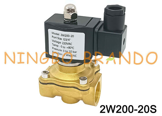 3/4'' 2W200-20 Normally Closed Brass Solenoid Valve 24V 110V 220V