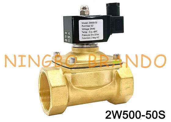 2W500-50 2'' Normally Closed Brass Solenoid Valve 24V 110V 220V
