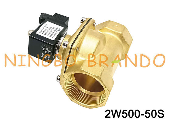 2W500-50 2'' Normally Closed Brass Solenoid Valve 24V 110V 220V