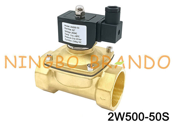 2W500-50 2'' Normally Closed Brass Solenoid Valve 24V 110V 220V