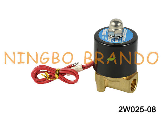 2W025-08 1/4'' Electric Brass Solenoid Valve 12V DC Normally Closed