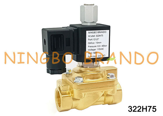 Parker Type 322H75 1/2'' Normally Open Solenoid Valve 40 bar 24V 110V 220V