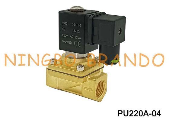 PU220A-04 1/2'' Shako Type 2/2 way Brass Solenoid Valve 24V 110V 220V