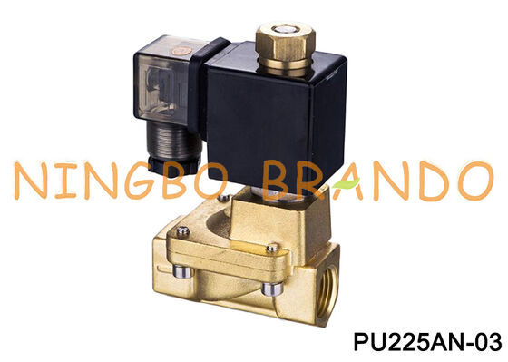 3/8'' Normally Open Brass Solenoid Valve PU225AN-03 220V 110V 24V