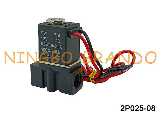 2P0250-08 2 Way Solenoid Valve 1/4'' Plastic Pneumatic Solenoid Valve