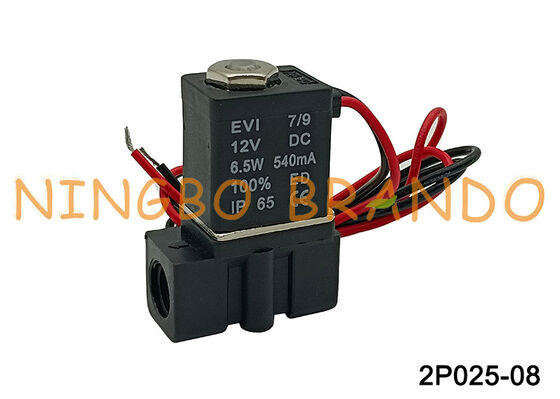 2P0250-08 2 Way Solenoid Valve 1/4'' Plastic Pneumatic Solenoid Valve