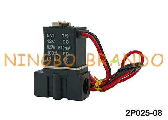 2P0250-08 2 Way Solenoid Valve 1/4'' Plastic Pneumatic Solenoid Valve