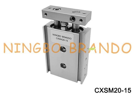 SMC Type CXSM20-15 cyl Guide Dual Rod Pneumatic Air Cylinder 20mm Bore 15mm Stroke