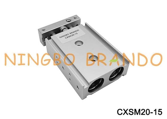 SMC Type CXSM20-15 cyl Guide Dual Rod Pneumatic Air Cylinder 20mm Bore 15mm Stroke