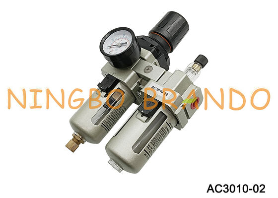 AC3010-02 1/4'' Filter Regulator Lubricator FRL Pneumatic Air Source Treatment